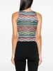 zigzag-print performance tank top