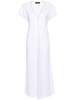 Monili-chain linen maxi dress