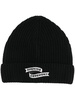 flag logo knitted beanie hat