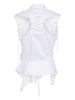 asymmetric ruffled cotton shirt