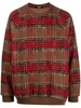 plaid-check sweatshirt