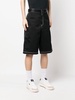 logo-embroidered knee-length shorts