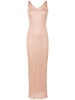 ribbed lurex slip dress