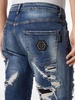 distressed-effect mid-rise slim-cut jeans