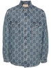 Blue Logo Jacquard Denim Jacket