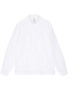 long-sleeve cotton-linen blend shirt