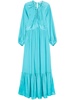 keyhole satin maxi dress