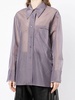 sheer point-collar shirt