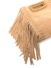 M fringed suede tote bag 