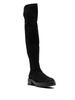 knee-high suede boots