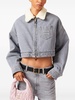 shearling-collar denim jacket