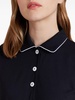 belted cotton polo shirt