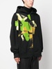 logo-print zip-up cotton hoodie