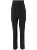 high-waisted wool trousers