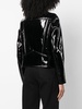 glossy faux leather jacket