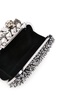 Knuckle embellished leather clutch