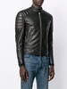 zipped biker jacket