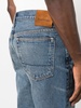 mid-rise straight-leg jeans