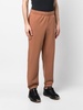 logo-patch organic cotton track trousers