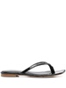 Croco Slanted flip-flops