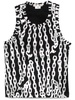 chain-link print tank top