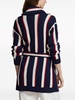 badge-appliqué striped cardigan