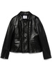 Moonogram-embossed leather jacket