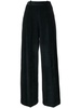 pressed-crease corduroy wide-leg trousers