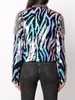 zebra leather biker jacket