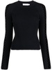 ribbed-knit cut-out jumper