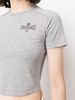 embroidered-logo cropped T-shirt