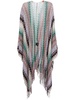 metallic zigzag-woven poncho