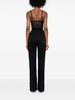 logo-jacquard pleated jumpsuit 