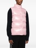 Pink Logo-Applique Quilted Gilet