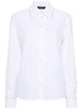 beaded-trim poplin shirt