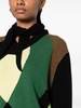 colour-block scarf jumper