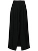 high-waist gabardine long skirt