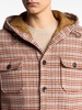 tartan-check hooded shirt jacket