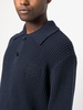 button-front long-sleeved polo shirt