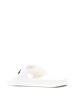 Women's Pool Slide Sandal in White Black