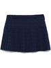 Moon Diamond-jacquard plaetd mini skirt