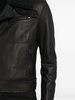 shearling-collar leather jacket