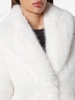 shawl-lapels faux-fur coat 