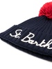 pompom detailed ribbed-knit beanie