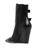 pointed-toe 100mm wedge boots