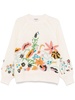 floral-embroidered ribbed-knit sweater