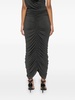 ruched maxi skirt