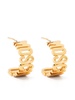 logo-lettering half-hoop earrings