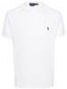 White Fitted Polo Shirt With Logo In Cotton Man