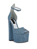 Glitter 120mm platform sandals